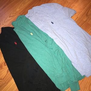 3 Ralph Lauren Polo Shirts